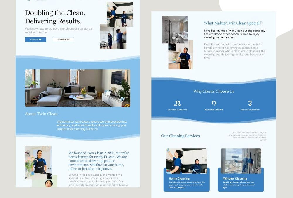 TwinClean’s Digital Transformation: A Case Study of a One-Paged Website
